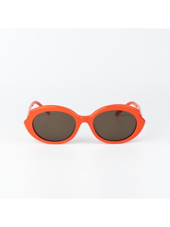 Loewe Women Sunglasses Shiny Orange Brown Oval LW40147F 42E NEW AUTHENTIC main image 6